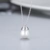 Suministro transfronterizo Collar de perlas de plata S925 cono triángulo bombilla pequeña cadena clavícula DIY soporte vacío fabricantes de joyería