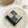 Bufanda Pequeña de Seda a Rayas Artísticas de Estilo Japonés para Mujer, Delgada Pastoral Versátil Casual Estilo Urbano Lindo Pañuelo para la Cabeza Accesorio para el Cabello