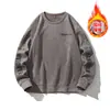 Sudaderas de Gamuza para Hombre 2027 Nuevo Otoño Retro Americano Holgadas Versátiles Manga Larga Camiseta Ropa Base Superior