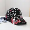 Gorra de Béisbol de Verano con Graffiti para Hombre, Gorra Hip-Hop Estampada Estilo Urbano Juvenil, Gorra Versátil Casual para Sombrear el Sol para Mujer