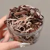 Elásticos de Borracha Descartáveis Pretos para Crianças, Alta Elasticidade, Prendedores de Cabelo Duráveis para Meninas e Bebês, Faixas de Cabelo para Prender o Cabelo