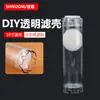 Purificador de água 10 polegadas grande T33 concha dente de travamento concha da membrana DIY concha de filtro transparente enchimento de material filtrante garrafa de filtro de aquário concha vazia
