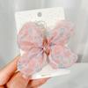 Nuevo Lazo de Chifón de Flores Lindas para Niñas, Lazo para el Cabello Súper Hada Princesa, Clip para Flequillo de Cabello Roto, Accesorios para el Cabello de Bola