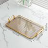 Nordic Plastic Tray Cup Holder retangular jantar placa de armazenamento joias ktv Beauty Salon Hotel Copo de água de alto valor