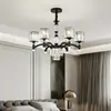 Lámpara de sala, moderna, simple y elegante, nuevo modelo 2026, araña LED de cristal de lujo ligero para casas rurales de autoconstrucción