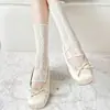 Calcetines de Verano para Mujer, Media Caña Dulces Calcetines Finos de Malla Estilo Ballet con Encaje de Rizo sin Costuras para Mujer al Mayoreo