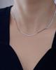 Collar de Cadena Superfina de Hueso de Serpiente en Forma de S de Acero de Titanio Europeo y Americano Chapado en Oro de 18K para Mujer, Cadena para Clavícula Moderna Simple Estilo Básico