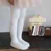 Medias de Rejilla para Niña con Pedrería Completa Estilo Primavera y Otoño Leggings Delgados de Verano para Niños Ropa Exterior para Bebés Infantil Blanco