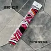 Bolsa Pop Empaquetada Individualmente con Asa Larga, Envuelto con Pañuelo de Seda, Pañuelo Pequeño de Satén Estampado, Cinta, Cinta de Regalo