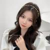 Diadema con lazo de perlas de alta calidad para mujer, diadema con pinza para el cabello de hada Mori de verano, para celebridades de Internet 2022, nueva