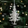 Transfronterizo Nuevo Producto Colgante de Plástico Plateado con Forma Decoración Colgante de Árbol de Navidad Brillante Galvanizado Accesorios Pequeños Adornos de Navidad en Stock