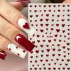 Pegatinas Transfronterizas para Uñas Nuevas Corazón Romántico del Día de San Valentín Rosa Rojo Tamaño Corazón Corazón Melocotón Pegatinas Adhesivas para Uñas