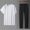 Verano Secado Rápido Ropa Deportiva para Correr Camiseta de Manga Corta Traje Deportivo Pantalones para Hombre Ropa Casual Talla Grande Seda de Hielo Conjunto de Dos Piezas