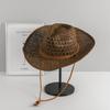 Sombrero de Paja Hecho a Mano de Vaquero Occidental de Amazon Sombrero de Copa Sombrero de Playa Marítimo para Exteriores para Mujer Protector Solar Sombrero para el Sol Sombrero Retro para Hombre