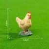 Simulação galinha galo musgo micro decoração paisagem ornamentos DIY desenhos animados mini acessórios carnudos