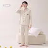 Algodón PuroPijama para Hombre Estilo Primavera/Otoño Manga Larga Juvenil Sencillo Se Puede Usar Fuera de Casa Conjunto de Ropa Nuevo Estilo 2026