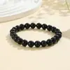 Joyería Popular de Venta Caliente Transfronteriza Europea y Americana Pulsera de Piedra Natural de 8 mm Amatista Ojo de Tigre Ágata Pulsera Joyería