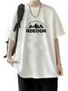 Verano Nueva Camiseta de Seda de Hielo a la Moda Suelta Estilo Hong Kong Estampada Cuello Redondo Manga Corta Camiseta Moda Femenina Combinable Camiseta Fresca