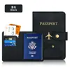 Portapasaportes de Cuero PU con Sensación de Piel Transfronterizo con Costura a Mano Protector de Pasaporte de Cuero Este Set con Hebilla Bolso para Pasaporte