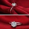 Voz Shake Mano Rápida Estrella en Vivo Moda Anillo de Diamante para Mujer Seis Garras 1 quilate Anillo para Pareja de Mujer Apertura Anillo de Boda