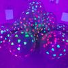 Globo Fluorescente Estrella de 12 pulgadas Luz Negra Luminoso Ceremonia de Propuesta Fiesta Decoración de Cumpleaños Lunares Set Altamente Transparente Globo