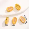 Novo Estilo Chinês Banhado a Cobre Ouro Real Contas de Gota de Óleo Espaçador Pingente Geométrico Dourado Antigo Pulseira Charme Acessórios de Joias DIY