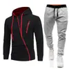 Nuevo Suéter para Hombre para Exterior Deportivo Casual con Cremallera Set