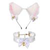 Diadema Haiyue Jewelry con Orejas de Gato y Cascabel Set de Collar de Encaje con Cascabel Grande Set de Vestido Navideño con Cascabeles Catwoman