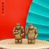 Latão Maciço Cobre Puro Pequenos Enfeites Peças de Mão para Mesa Urso Grande e Urso Pequeno Decoração Artesanato Enfeites