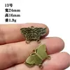Amazon Transfronterizo Animal Estilo Retro Bronce Mariposa Elefante Colgante Colgante Hecho a Mano DIY Joyería Accesorios