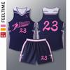 [FeelTime loja de fábrica] atacado novo estilo americano de quatro pontos camisa de ombro estreito colete uniforme de basquete infantil terno uniforme