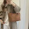 Bolso tote de ante vintage Melard, gran capacidad, estilo mujer, nueva colección 2026, versátil y adecuado para ir al trabajo, bolso de hombro