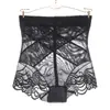 Pantalones moldeadores transfronterizos ultrafinos de cintura media-alta para realzar los glúteos, pantalones transpirables con control de abdomen, bragas sexys de malla con encaje