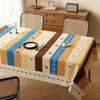 Mantel estilo americano, impermeable, a prueba de aceite, lavable, nuevo modelo 2025, resistente al calor, mantel rectangular para comedor, cubierta atmosférica para mesa de centro