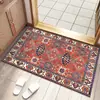 Tapetes de Chão Estilo Persa Retrô Transfronteiriços, Capachos à Prova de Poeira para o Hall de Entrada, Tapetes de Fácil Cuidado para a Sala de Estar, Capachos Absorventes para o Banheiro