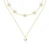 Accesorios nuevos europeos y americanos transfronterizos de Amazon, gargantilla simple multicapa de diseño nicho, collar moderno y elegante para mujer
