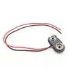 Conector de bateria 9V caixa de bateria 9V suporte de bateria tipo reto tipo T com tampa com interruptor conector DC fecho rígido