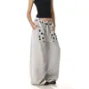 Pantalones de chándal anchos OREETA con estampado de estrellas de moda para hombre y mujer, diseño de alta costura moderno, pantalones casuales deportivos versátiles