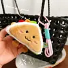 Pingente de Pelúcia Sanduíche Rangente Desenho Animado Criativo Boneco de Comida Chaveiro Pingente de Bolsa Versátil Presente Atacado