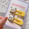 HD7416A02 Lindo Panda Estilo Coreano Pinza para el Cabello Pinza para Flequillo Lateral Pasador de Ocho Vías Pin BB Pasador Accesorio para el Cabello para Mujeres