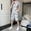 Camiseta de manga corta para hombre moda de verano marca casual camiseta de manga media top de pareja traje de seda helada de verano