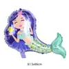 Venda Quente na Amazon Balão Cauda de Sereia Festa de Aniversário Princesa Bebê Balão de Filme de Alumínio Cauda de Sereia