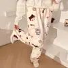 Calça Térmica Macia Outono e Inverno, Calça Longa Feminina com Laço, Calça Casual Solta para Casa que Pode Ser Usada Fora