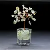 Ornamento de Árvore da Fortuna de Cristal Amarelo Natural, Tigela de Tesouro de Ametista, Mini Decoração para Mesa de Escritório, Artesanato