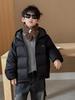 Chaqueta de plumas para niño, Estilo coreano de invierno para niños, Nuevo estilo 2026, Chaqueta ligera reversible con capucha de plumón de pato blanco, Cálida y moderna