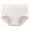 Pantalones de seda modal de grado 7A, cintura media, talla grande, ropa interior para mujer, bragas sexys de seda morera sin marcas, antibacterianas en la entrepierna