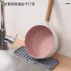 Tapete de Drenagem Longo para Pia de Borda Estreita de Silicone Transfronteiriço Tapete para Bancada de Cozinha Tábua de Corte Tapete Antiderrapante Tapete de Desvio Inclinado Venda por Atacado