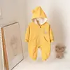 Macacão Bebê Primavera Outono Novo Super Fofo Lindo com Capuz Manga Longa Menino Desenho Animado Fofo Macacão com Capuz Roupas para Engatinhar