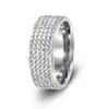 Anillos de Acero de Titanio Europeos y Americanos Incrustados con Diamantes de Amazon, Anillos de Moda Sencillos para Pareja, Joyería, Accesorios de Acero Inoxidable Más Vendidos