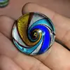 Comercio Exterior Transfronterizo Base Decorativa de Vidrio Disco de Arte Hecho a Mano Multicolor Lámina de Plata Tirador de Cajón Accesorios para Muebles de Gabinete